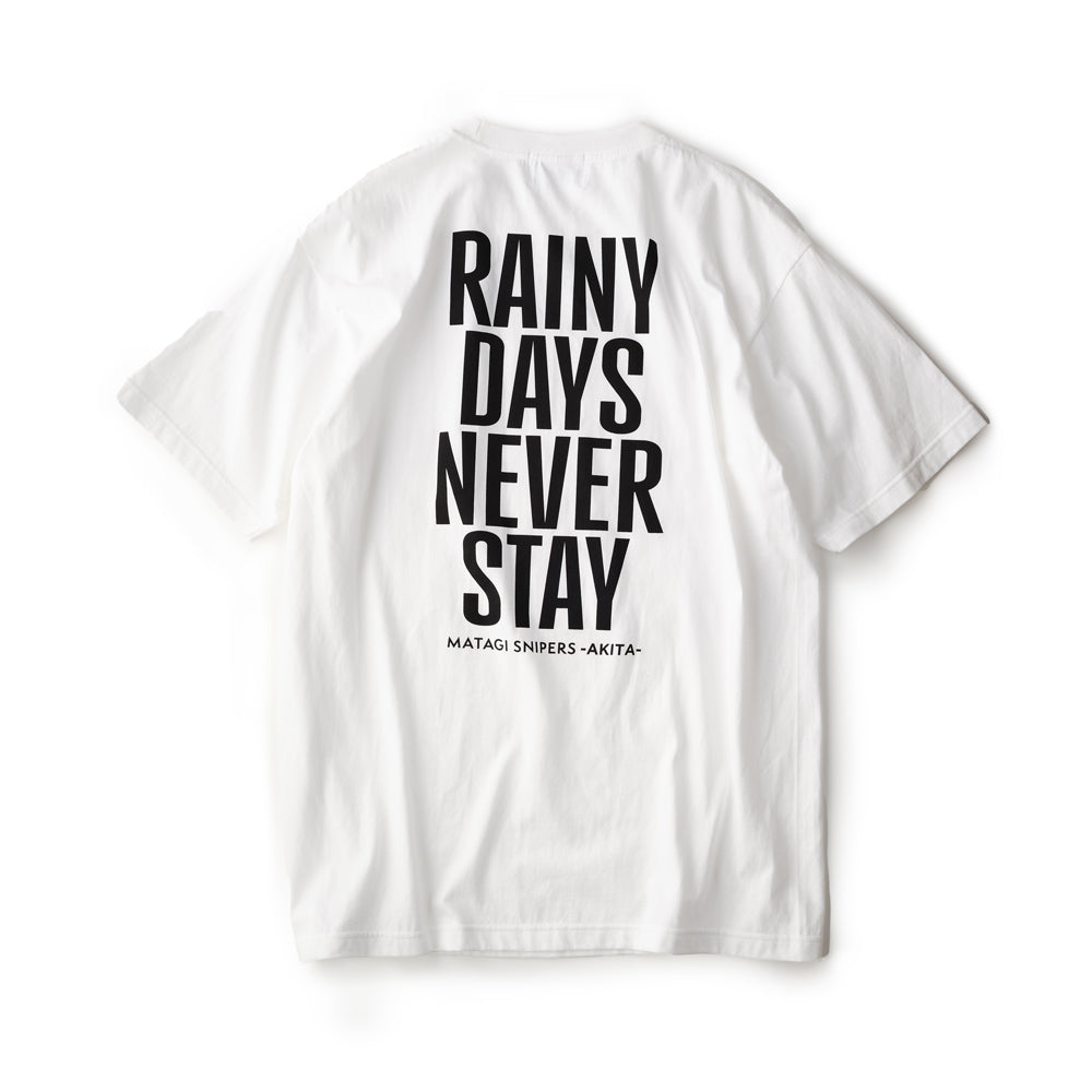 
                      
                        “RAINY DAYS NEVER STAY” Charity T-Shirts
                      
                    